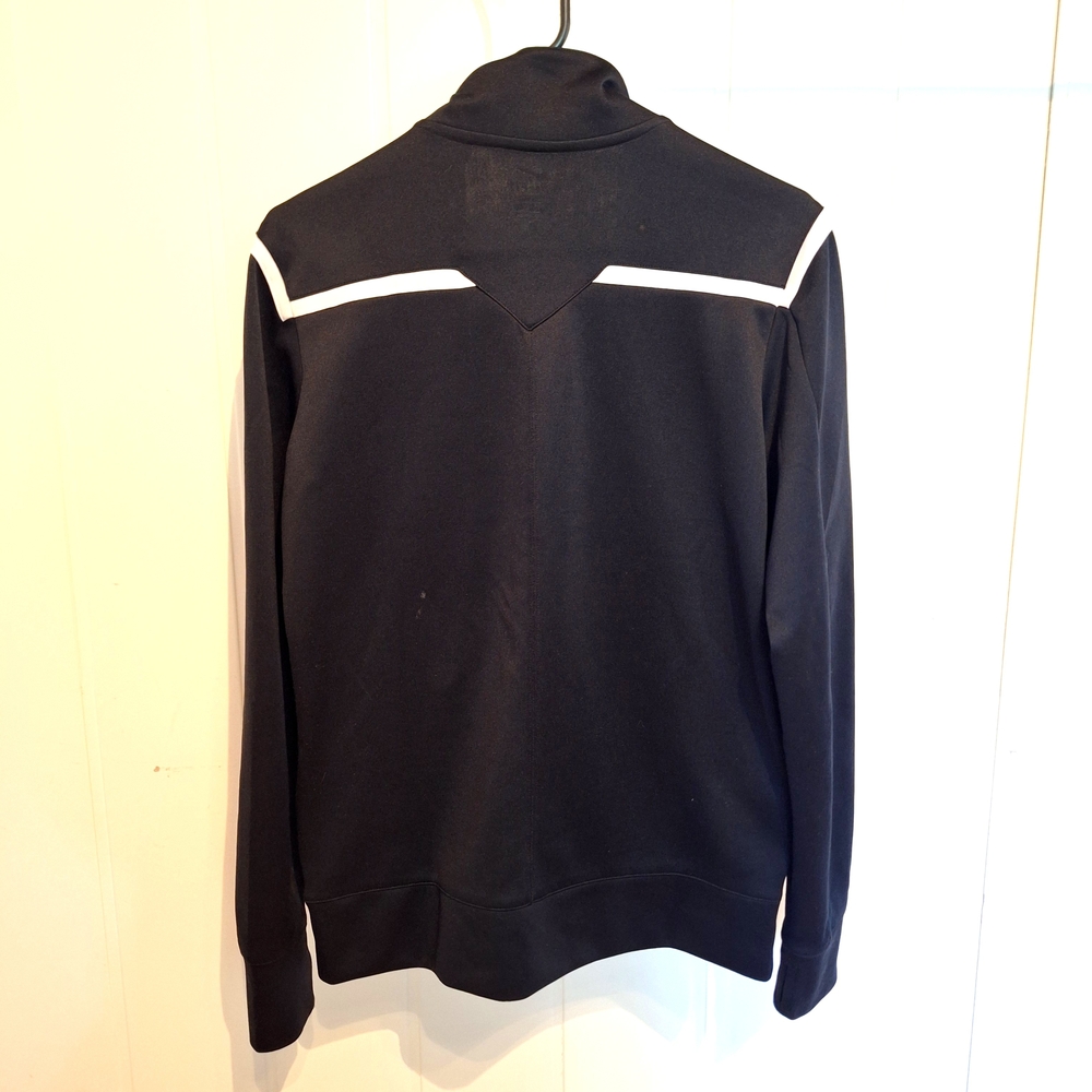 Nike Men's Black Performance Jacket with Blue Accents Dri-Fit Size L Pockets LNC - Picture 2 of 3